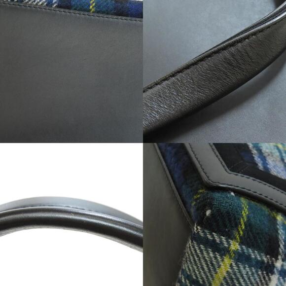 BALENCIAGA Navy Cabas S Handbag Wool 339933 - Picture 9 of 11